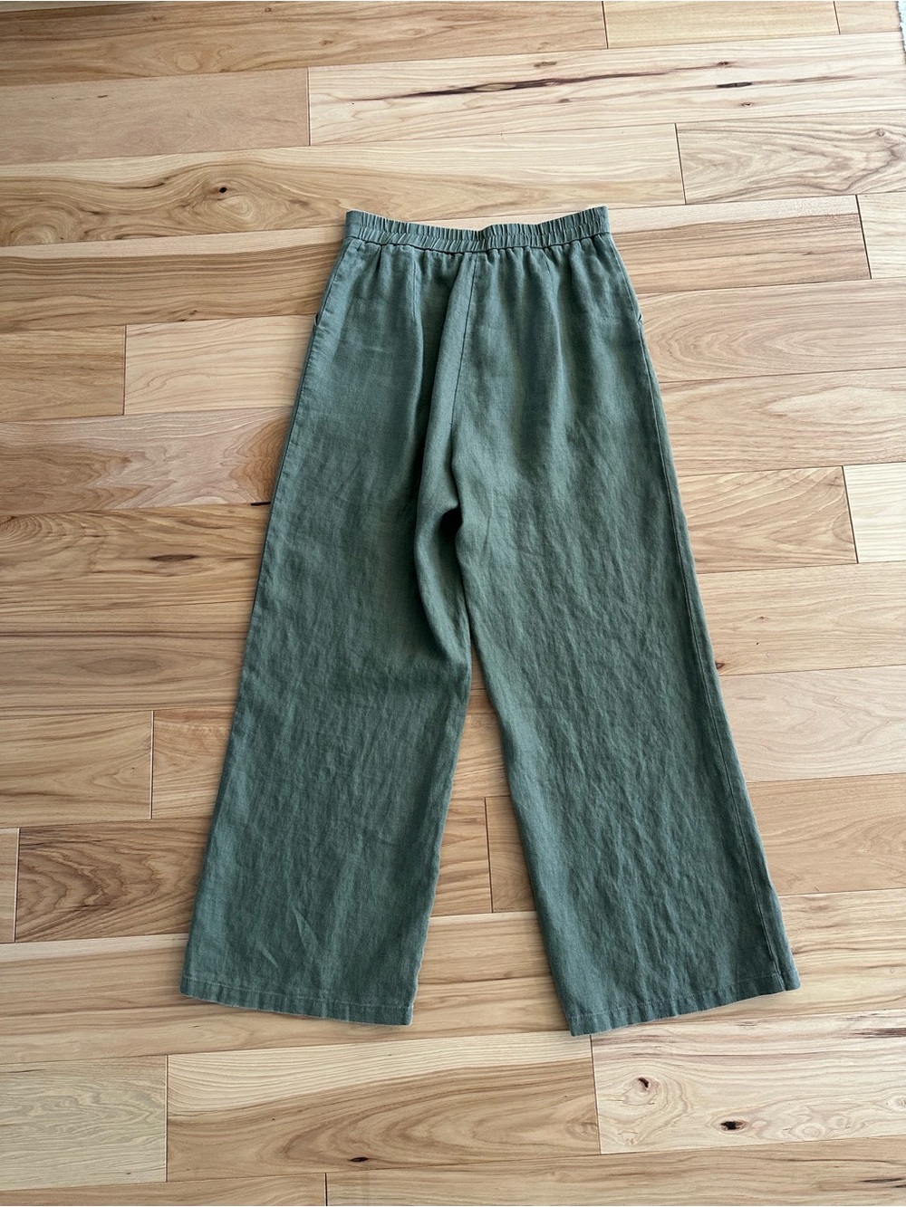 Lintico Grae Cove Trousers - Teal & Olive Linen Pants - Set of Two - Size Small - Picture 5 of 11